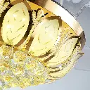 Crystal Chandelier Retractable Blade Ceiling Light with Fan ( Gold, 42 Inch, 4 Blade, 1 year warranty ) 6.webp