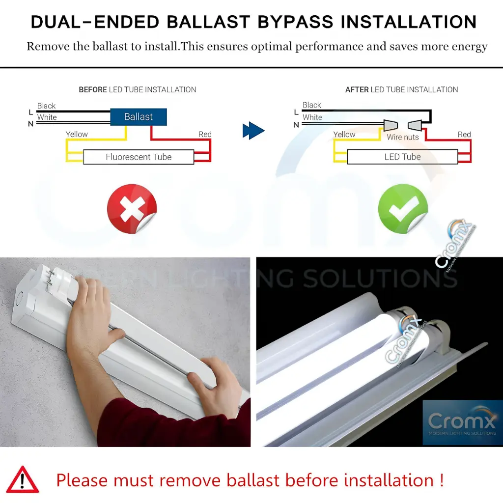 Cromx Industrial LED Tube Light 4Ft High Lumen Alumin Body4.webp