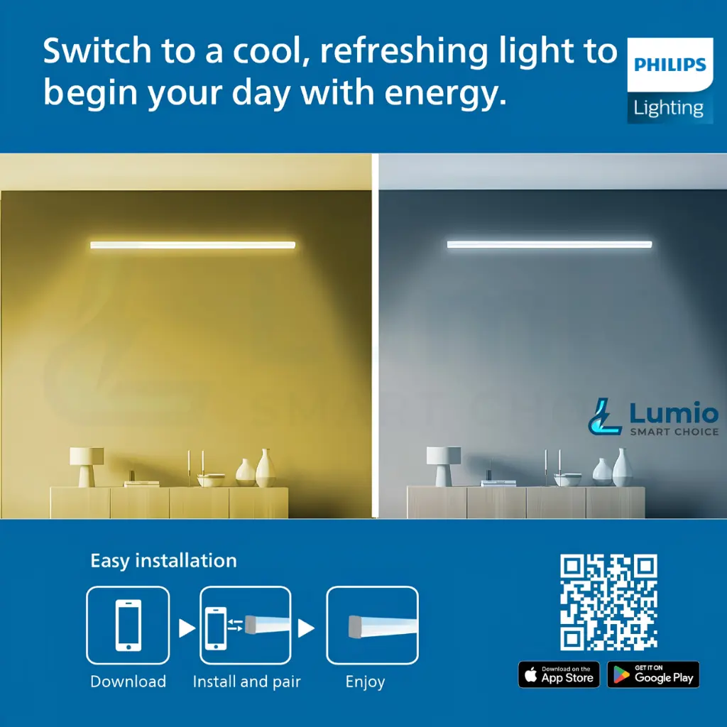 Philips Smart WiFi Batten 24w Tube Light 2600lm 4ft WhiteTun Original 5.webp