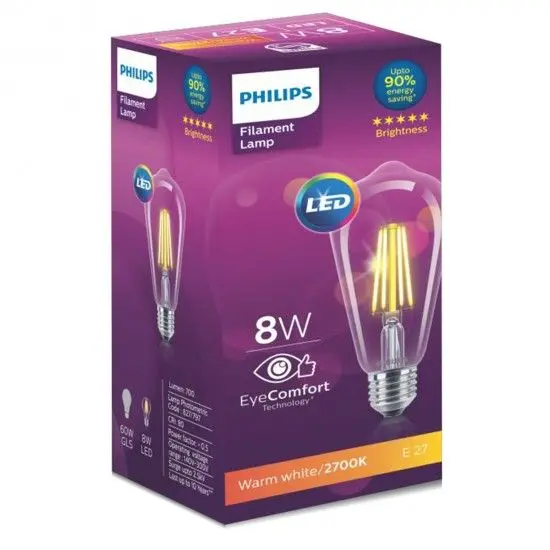 Philips LED Filament Lamp 2700K E27